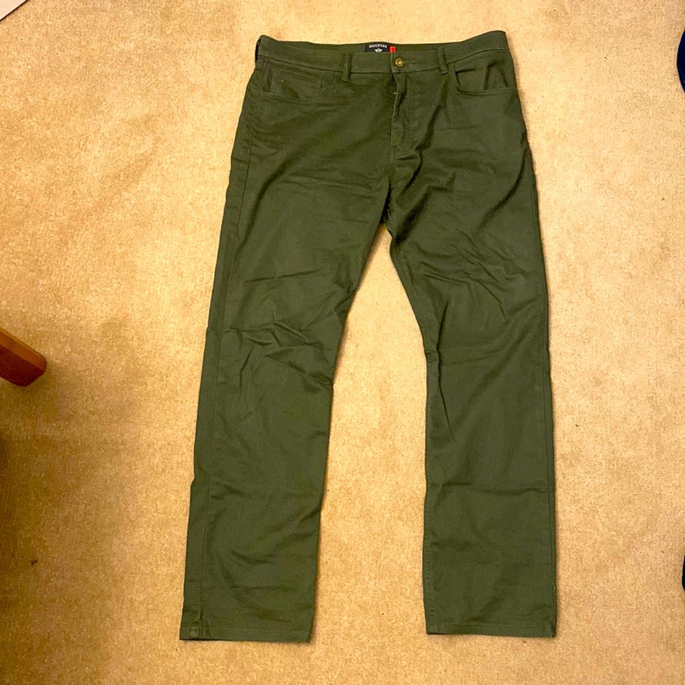 Dockers Men’s Jean Cut Straight Fit Pants - Forest Green - 35x32